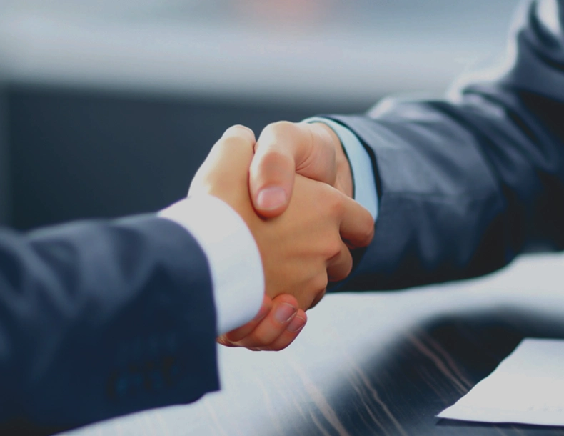 Happy Design Tints customers shaking hands
